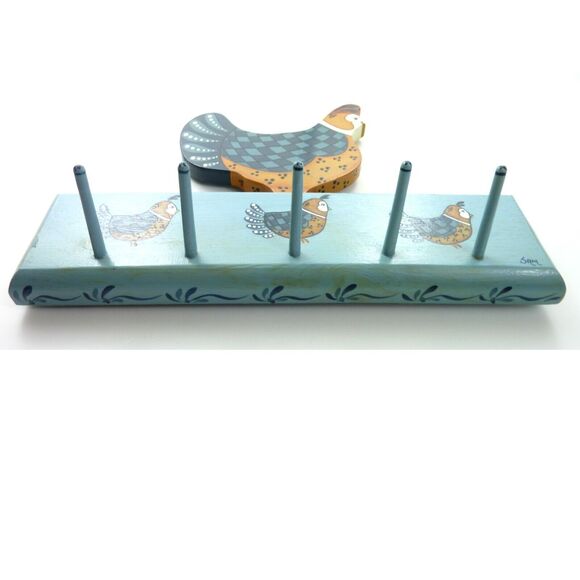 Vintage Quail Key Wall Holder Hand Painted Cute - Picture 4 of 7